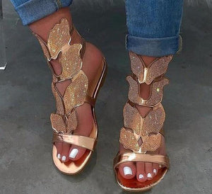 Women's Stylish Roman Crystal Sandals