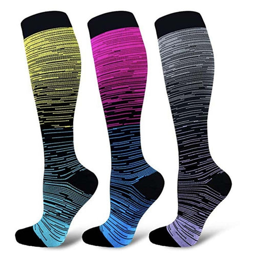 Women's Long Knitted Knee High Compression Socks - Ailime Designs