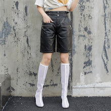 Load image into Gallery viewer, Women Sassy Genuine Leather Shorts – Streetwear Fashions