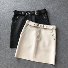 Load image into Gallery viewer, Women Sassy Genuine Leather Skirts – Streetwear Fashions
