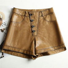 Load image into Gallery viewer, Women Sassy Genuine Leather Shorts – Streetwear Fashions