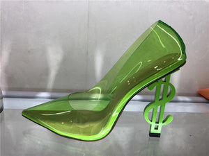Women's Chic Design Transparent Pump Heels