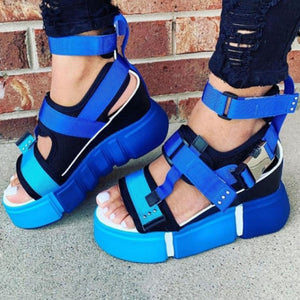 Women's Multi Color Design Platform Sandals