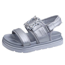 Load image into Gallery viewer, Women&#39;s Crystal Buckle Ornament Design Strap Sandals