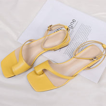 Load image into Gallery viewer, Women&#39;s Genuine Leather Skin Toe Slot Sling-back Sandals