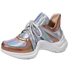 Load image into Gallery viewer, Women&#39;s Metallic Design Arch Sole Sneakers