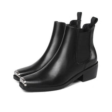 Load image into Gallery viewer, Women&#39;s Stylish Genuine Leather Toe Ornament Ankle Boots