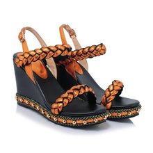Load image into Gallery viewer, Women&#39;s Braid Weave Design Wedge