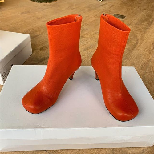 Women's Chic Design Genuine Leather Ankle Boots