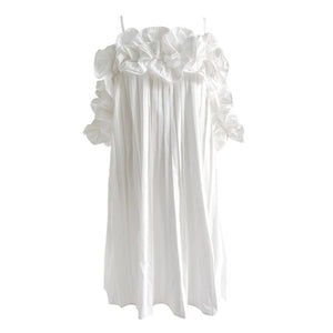 Women's Pleats & Ruffle Bandeau Design Dresses - Ailime Designs