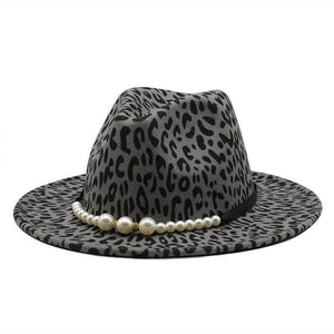 Fedora Leopard Design Brim Hats - Ailime Designs