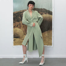 Load image into Gallery viewer, Women&#39;s Asymmetrical Design Overcoat  Dress