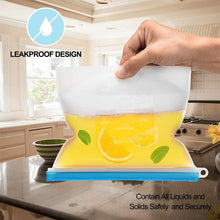 Load image into Gallery viewer, Silicone Pouch Pocket Style Vacuum Sealed Storage Bags - Refrigerator Organizers