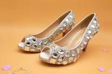 Load image into Gallery viewer, Women’s Beautiful Crystal Design Pumps – Fashion Footwear