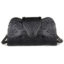 Load image into Gallery viewer, Embossed Green Genuine Leather Skin Messinger Handbags - Ailime Designs