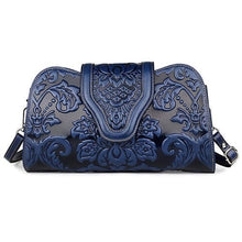 Load image into Gallery viewer, Embossed Green Genuine Leather Skin Messinger Handbags - Ailime Designs