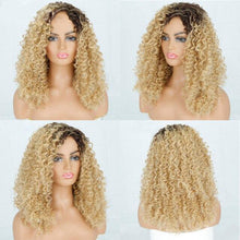 Load image into Gallery viewer, Blonde Kinky Curley Synthetic Hair Wigs -  Ailime Designs