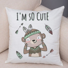 Load image into Gallery viewer, Conversational Print Design Animal Throw Pillowcases