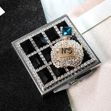 Load image into Gallery viewer, Adorable Square-Shape Pearl &amp; Crystal Design Compact Mirrors - Ailime Designs