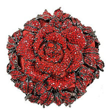 Load image into Gallery viewer, Elegant Red Crystal Flower Design Wedding Handbags - Ailime Designs