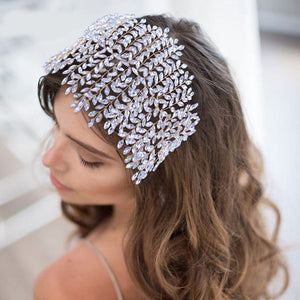Crystal Design Elegant Leaf Design Hair Clips – Ailime Designs