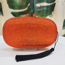 Load image into Gallery viewer, Beautiful Orange Crystal Design Evening Purses - Ailime Designs