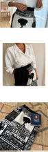 Load image into Gallery viewer, Women's Newspaper Print Design Skirt