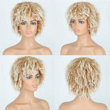 Load image into Gallery viewer, Blonde Kinky Curly Synthetic Hair Wigs -  Ailime Designs