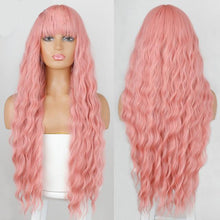 Load image into Gallery viewer, Best Hot Pink Wavy Synthetic Hair Wigs -  Ailime Designs
