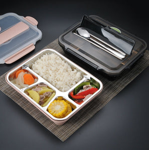 Portable Stainless Steel Tray Lunch Containers