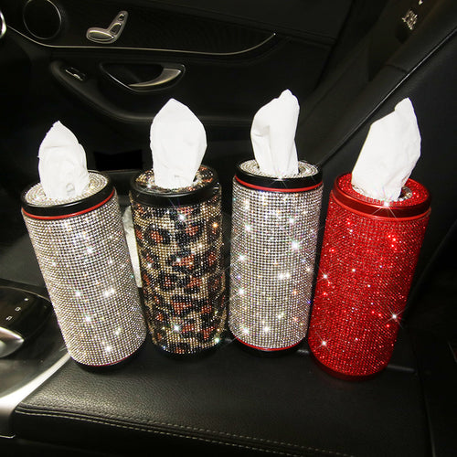 Canister Style Crystal Tissue Box Containers – Bathroom Accessories