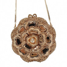 Load image into Gallery viewer, Glass Inlay Rose Bud Crystal Design Evening bags - Ailime Designs