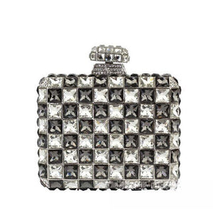 Multi-Check Crystal Design Small Evening Bags - Ailime Designs