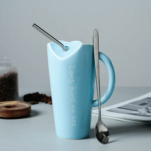 Concave Design Tall Drinkware Coffee Mugs - Ailime Designs
