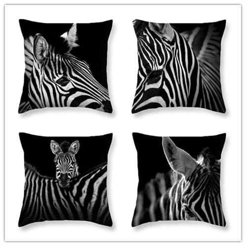 Zebra Print Design Throw Pillowcases