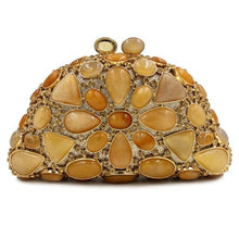 Load image into Gallery viewer, Best Gold Shell Shape &amp; Stone Design Evening Clutches - Ailime Designs