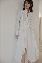 Load image into Gallery viewer, Women&#39;s Asymmetrical Drape Tunic Style Dress