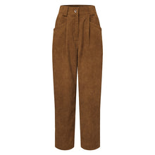 Load image into Gallery viewer, Chaps Style Women&#39;s Coffee Design Thick Corduroy Pants - Ailime Designs