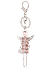 Load image into Gallery viewer, Angel Girl Rhinestone Keychain Holders - Purse Accessories