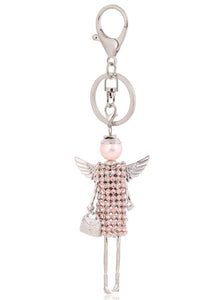 Angel Girl Rhinestone Keychain Holders - Purse Accessories