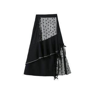 Women's Layered Asymmetrical Ribbon Tie Skirts - Ailime Designs