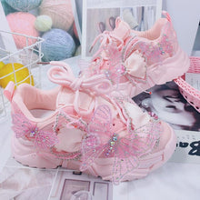 Load image into Gallery viewer, Butterfly Pink Wedding Sneakers- Ailime Designs