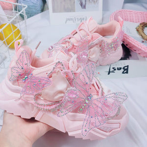 Butterfly Pink Wedding Sneakers- Ailime Designs
