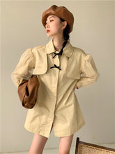 Load image into Gallery viewer, Women&#39;s Coat Shirt Design Short Trench Jackets - Ailime Designs