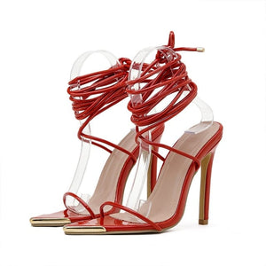 Women’s Red Hot Stylish Fashion Apparel - Gladiator Strap Design Heels