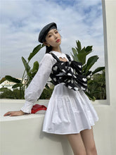 Load image into Gallery viewer, Women&#39;s Double Ribbon Bow Design Mini Tunic Dress