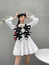 Load image into Gallery viewer, Women&#39;s Double Ribbon Bow Design Mini Tunic Dress