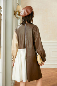 Women's Abstract Design Button Shoulder Dress