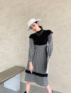 Women's Ruffle Knit Design Tunic Dress
