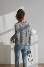 Load image into Gallery viewer, Women's Contrast Knit &amp; Lace Design  Sweater